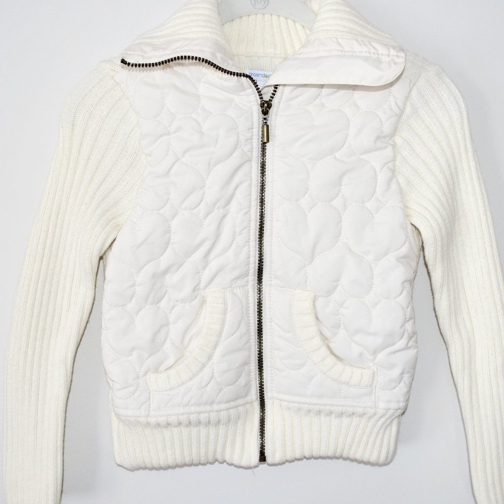 Greendog Sweater Jacket with Hearts - Medium